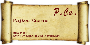 Pajkos Cserne névjegykártya